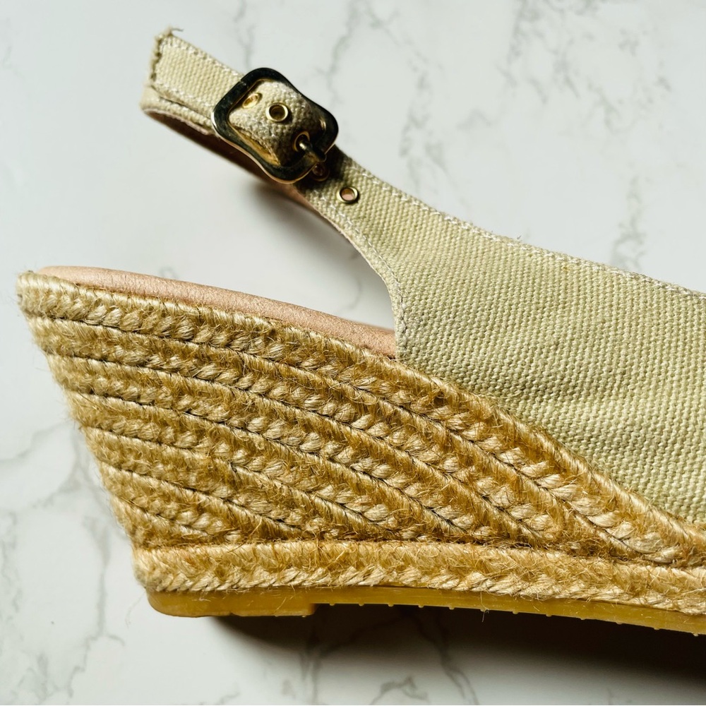 Viscata Palomera Canvas Natural Jute Slingback Espadrille Wedges | Size 40 - Picture 6 of 8
